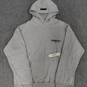 Essentials Light Gray Men's Hoodie